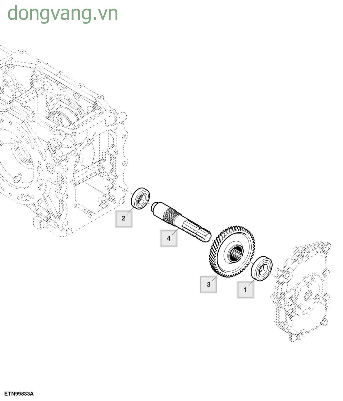 PTO Output Shaft, Dual Clutch, Single PTO - ST779396